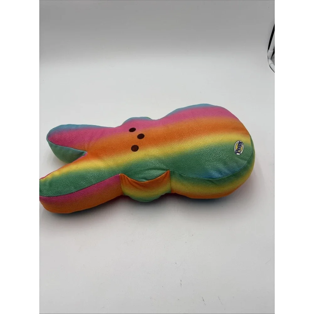Build A‎ Bear Peeps Plush Rainbow Colored 16 Inches Tall Easter Preowned
